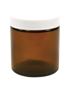 Amber Wide Mouth Jar with Cap 4 fl oz