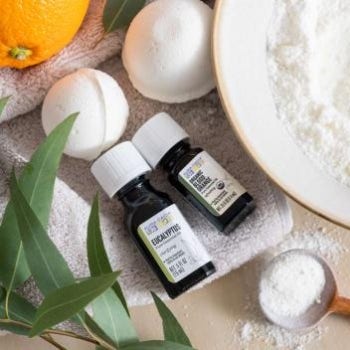 Revitalizing Bath Bombs with Eucalyptus and Organic Blood Orange Essential Oils